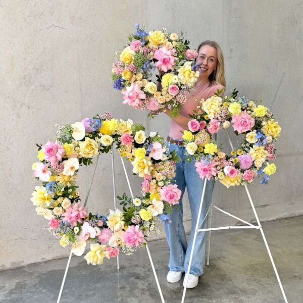 Pastel Wreath Set of Three