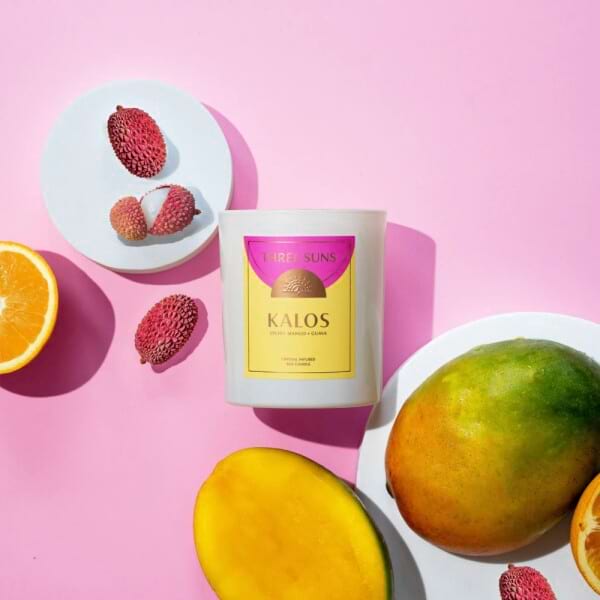 Kalos`  Candle of Prosperity  Lychee Mango & Guava 4