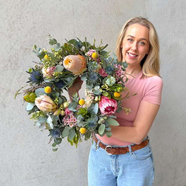 Wildflower Wreath Sydney Sympathy Flowers Petite Size