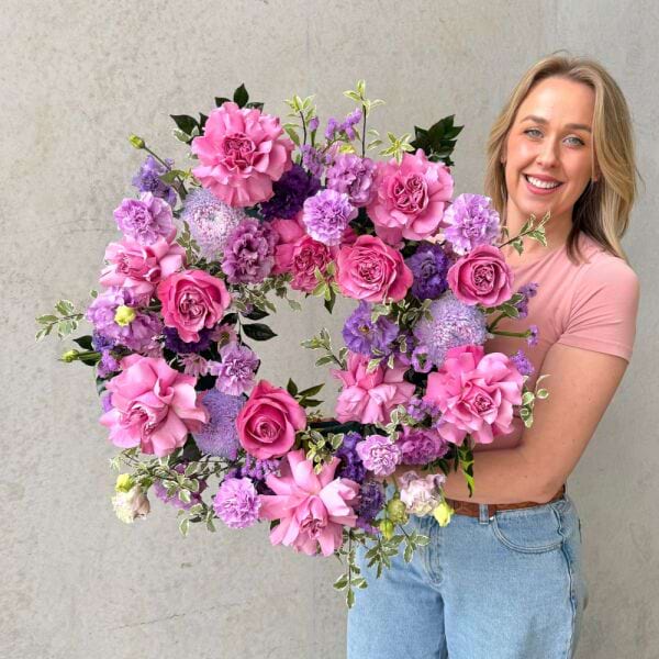 Sydney Sympathy Wreath Purple Large Size