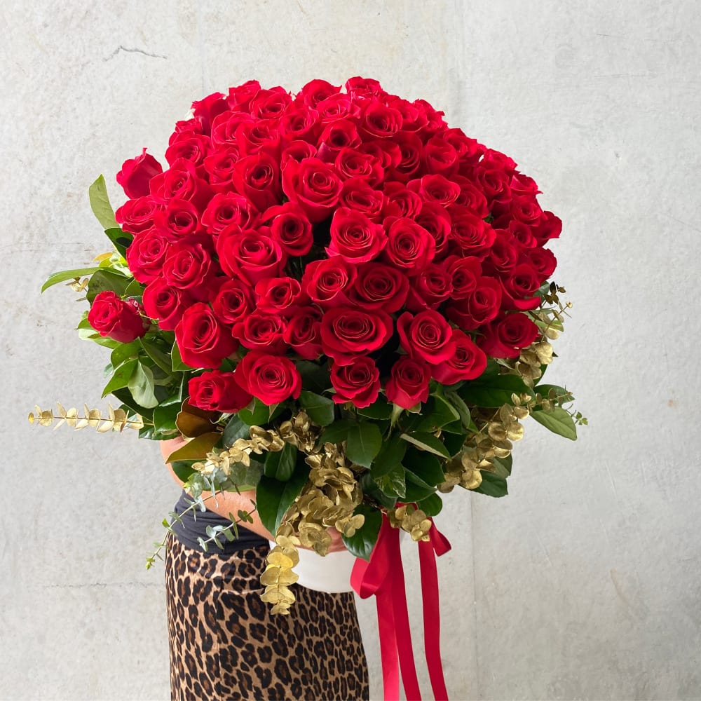 100 Red Rose Arrangement